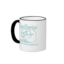 Sagittarius Teal Mugs