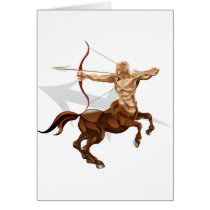 Sagittarius the archer star or birth zodiac sign card