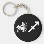 Sagittarius with Symbol Keychain