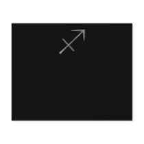 Sagittarius. Zodiac Astrology Sign. Black. Full Color Flyer