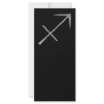 Sagittarius. Zodiac Astrology Sign. Black. Full Color Rack Card