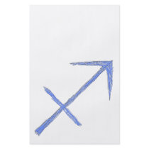 Sagittarius. Zodiac Astrology Sign. Blue. Flyers