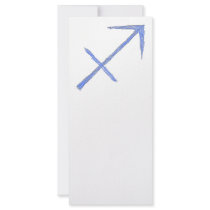 Sagittarius. Zodiac Astrology Sign. Blue. Rack Card Template