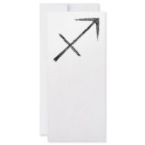 Sagittarius. Zodiac Astrology Sign. Full Color Rack Card