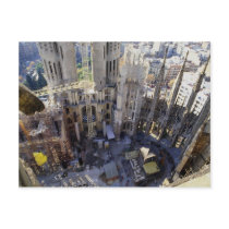 Sagrada familia, aerial, Barcelona, Spain Post Cards