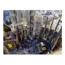 Sagrada familia, aerial, Barcelona, Spain Post Cards