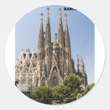 Sagrada Familia Barcelona Spain Round Sticker