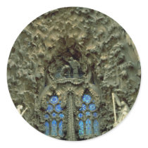Sagrada Familia, Barcelona, Spain Round Stickers