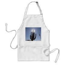 saguaro cactus with sun backdrop aprons