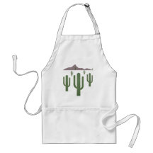 Saguaro Christmas Lights Apron