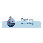 Sail Away Sailboat Baby Shower Favour Gift Tags Business Card Templates