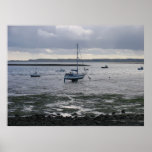 Sail boat at Holy Island Lindisfarne Print