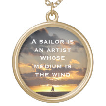 Sail boat at sunset necklaces