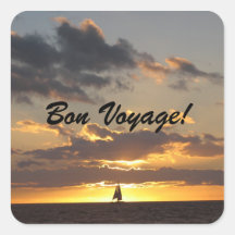Sail boat at sunset stickers
