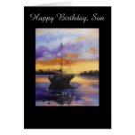 Sail boat Birthday card for Son
