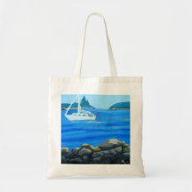 Sail Boat, Fort Popham, Maine Tote Bag