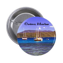 Sail Boats in Cairns Harbour Pinback Button