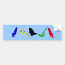 Sailboard Windsurfing sailboarding sailing sports Bumper Sticker