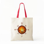 Sailboat And Compass Rose Canvas Bags