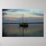 Sailboat at Dusk Poster