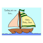 Sailboat Birth Announcement Card Business Card