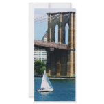 Sailboat by the Brooklyn Bridge Rack Card