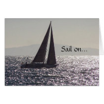 Sailboat & Catalina Island Sail On Card