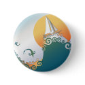 Sailboat in Ocean with Fish Jumping buttons