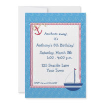 Sailboat, Nautical Themed Invitation