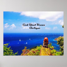 Sailboat races in Antigua Poster
