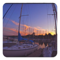 Sailboat Sunset Sticker