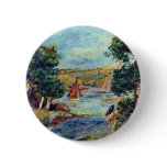 Sailboats At Cagnes By Pierre-Auguste Renoir buttons