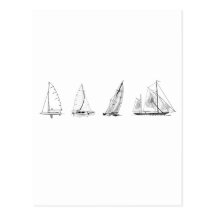 Sailboats Logo Post Card