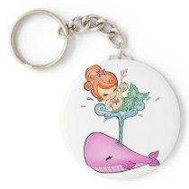 Sailin with a whale Keychain