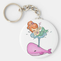 Sailin with a whale Keychain