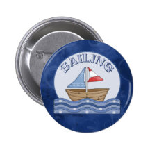 Sailing Boat Pinback Buttons