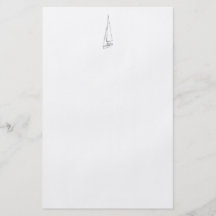 Sailing boat. Sketch in Black and White. Flyer Design