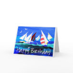 'Sailing Boats' Birthday Card