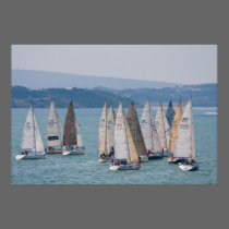 Sailing boats near the Isle of Wight England posters
