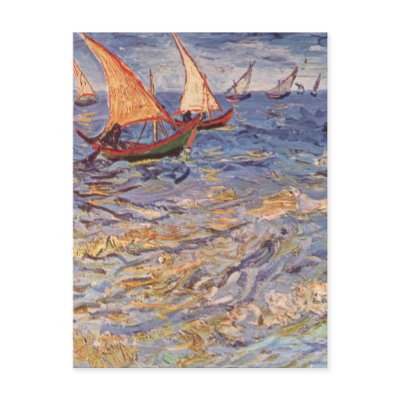 Sailing Boats - Vincent Van Gogh Post Cards