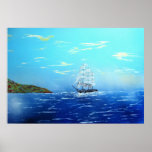 Sailing into Drake's Bay posters