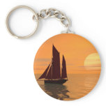 Sailing into the sunset key chain