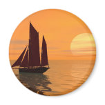 Sailing into the sunset magnets