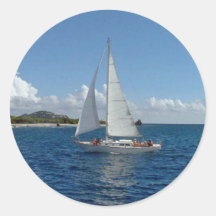 sailing lj round stickers