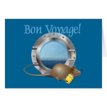 Sailing Mouse on Vacation Card