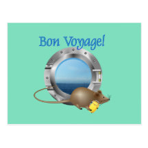 Sailing Mouse on Vacation Post Card