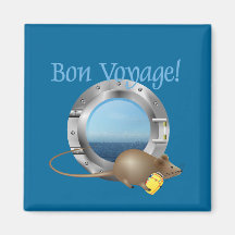 Sailing Mouse on Vacation Refrigerator Magnets