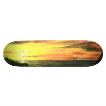 Sailing off in the Sunset Skate Deck