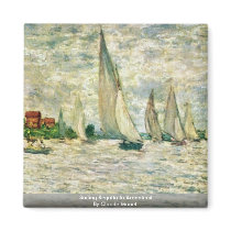 Sailing Regatta In Argenteuil By Claude Monet Fridge Magnets