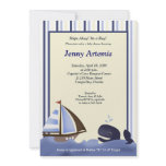 Sailing Sailboat Boat Nautical Baby Shower 5x7 Personalised Announcements
